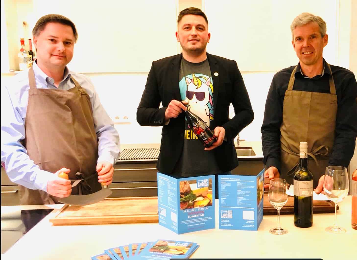 Verlosung & Online-Event mit Live-Kochshow "Burgertime" und Weinverkostung 18 Gastgeber