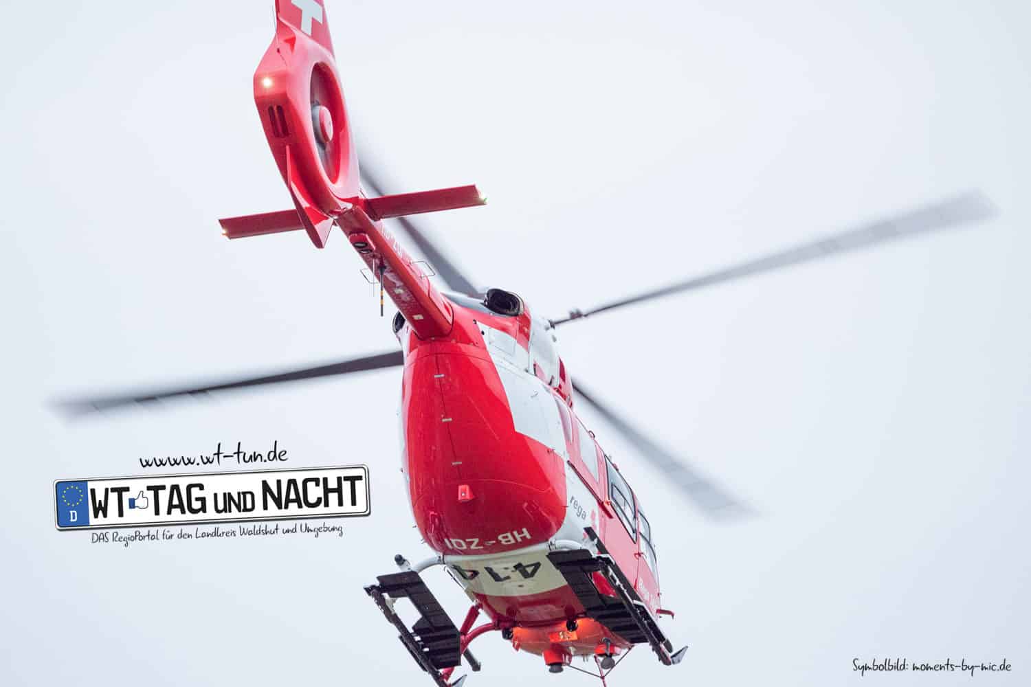 Rettungshubschrauer im Einsatz, Einbrüche in Schulen, Straßenverkehrsgefährdung 18 rettungshei