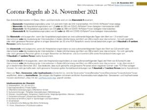 Ab Mittwoch 24. November 2021 zusätzliche Einschränkungen. 23 ZZ Corona Regeln Auf einen Blick DE neu 001