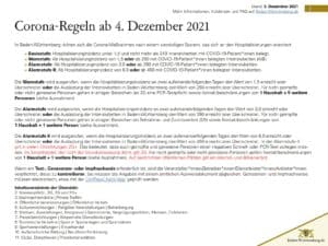 Viele neue Corona-Regeln ab 4. Dezember 2021 1 ZZ Corona Regeln Auf einen Blick DE 1 001