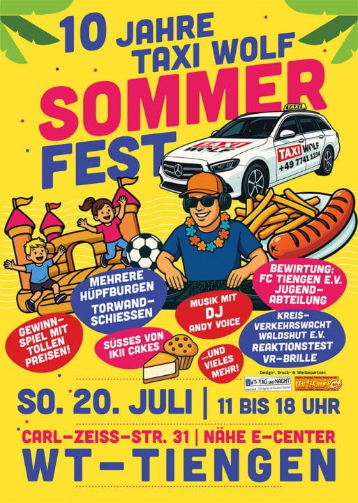 Taxi Wolf feiert zehnjähriges Jubiläum mit großem Sommerfest in Waldshut-Tiengen – Eintritt frei 1 Sommerfest Kopie