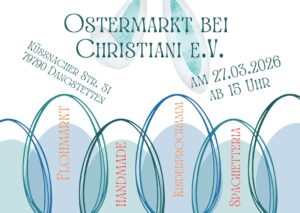Blau Gruen Illustrativ Ostern Postkarte1