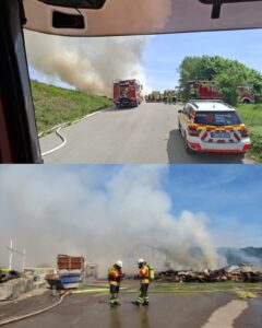 🚒 Wehr: Brand in Kreismülldeponie 1 Brand Muelldeponie