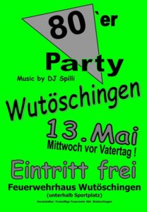 Flyer 80erParty 2026
